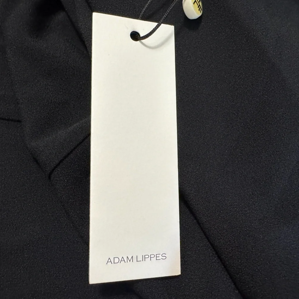 Adam Lippes Black Crepe Scarf Wrap Shell Sleeveless Blouse Size 8 - Picture 9 of 14